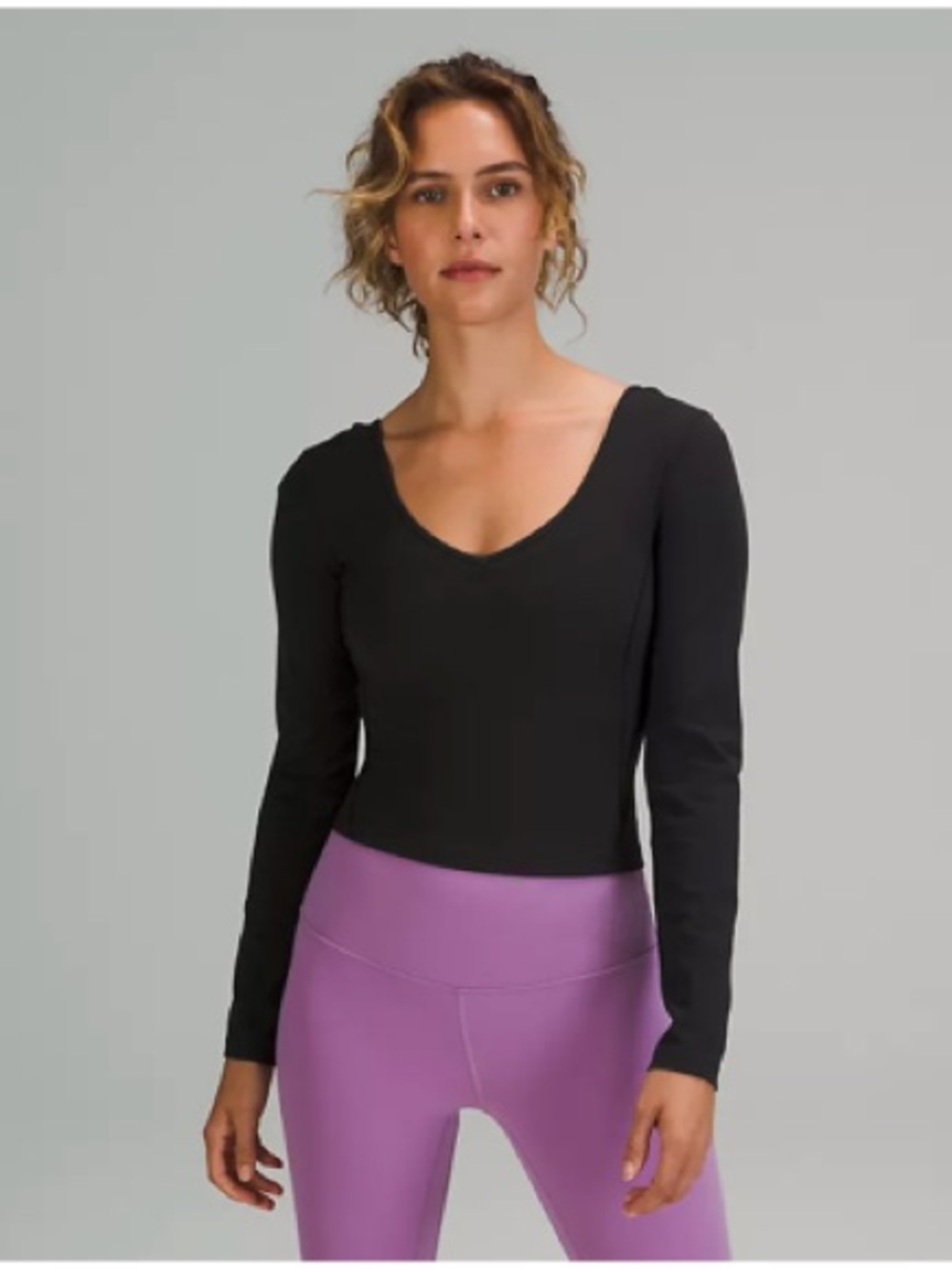 lululemon athletica Align v-neck Black Long Sleeve
